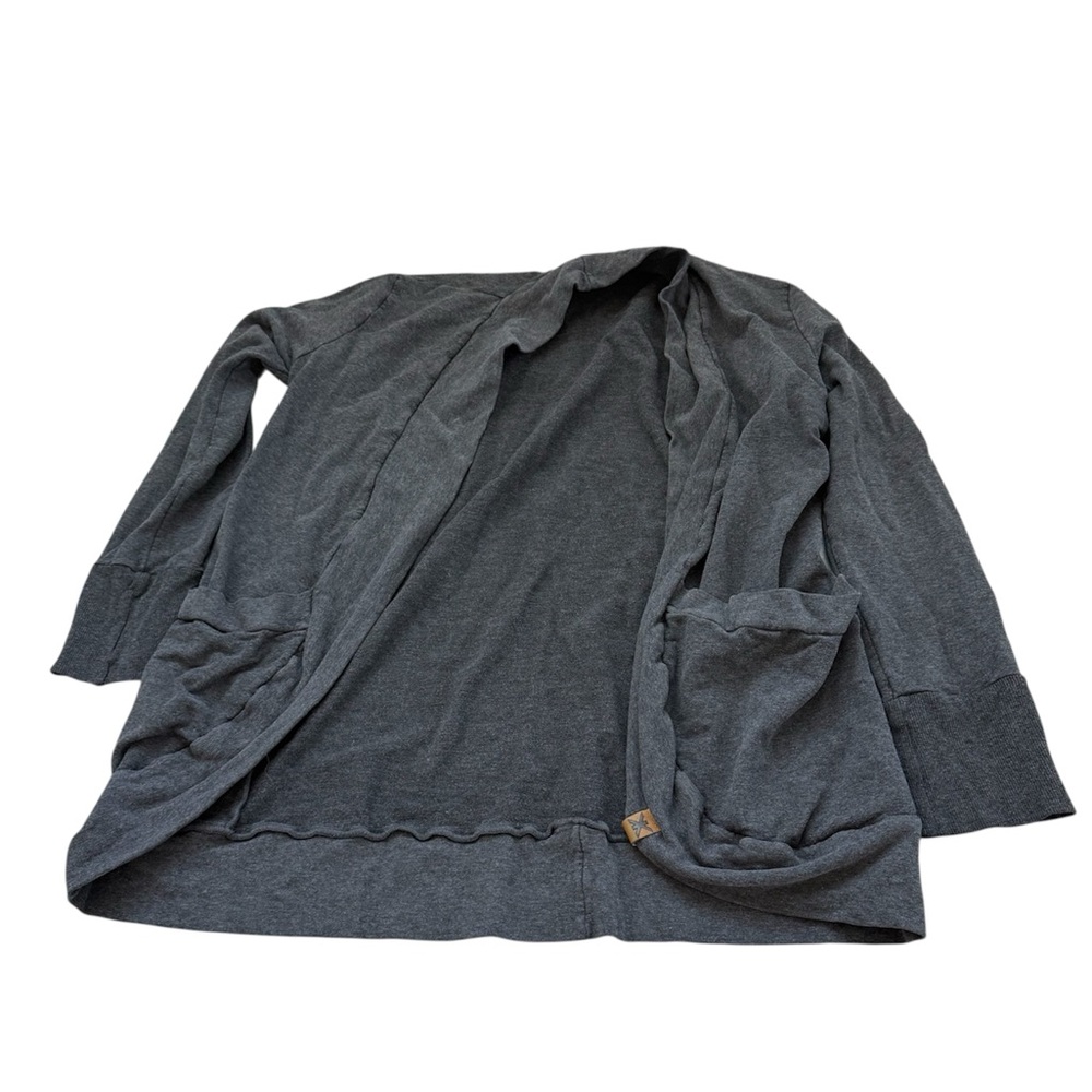 Women's Open-Front Pocket Cardigan Sweater - Charcoal Gray